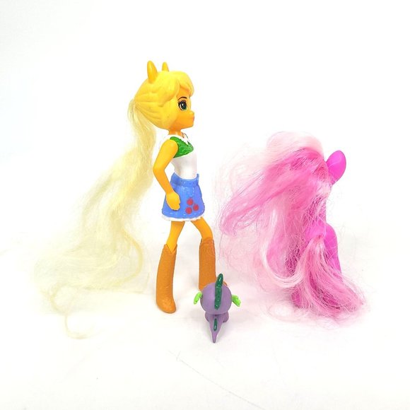 My Little Pony Equestria Girls Applejack Cheerilee Spike Figures Lot Of 3 - Picture 5 of 7